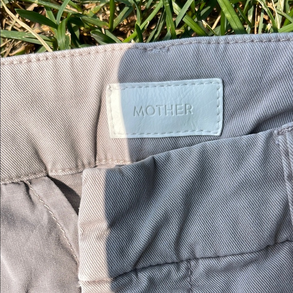 MOTHER Light tan with pink stripe on leg chinos.